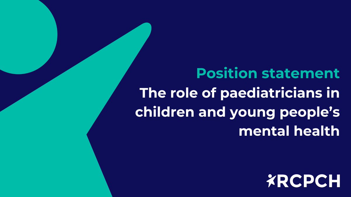 Today we’ve published an updated position statement on the role of paediatricians in supporting children and young people’s mental health.

➡️ rcpch.ac.uk/resources/role… 1/3 #ChildrensMentalHealthWeek
