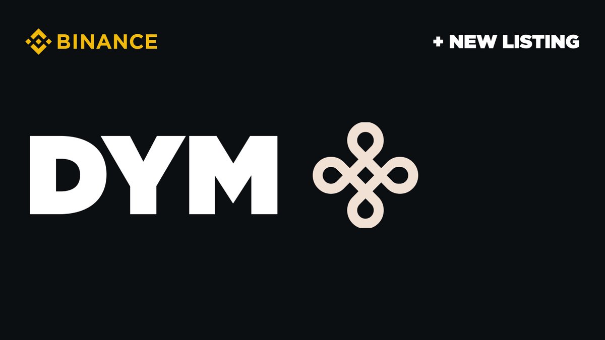 #Binance will list <a href="/dymension/">Dymension</a> $DYM, and open trading for the following spot trading pairs on February 6, 15:00 UTC.

🔸 DYM/BTC
🔸 DYM/USDT
🔸 DYM/FDUSD
🔸 DYM/TRY

➡️ binance.com/en/support/ann…