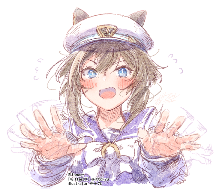 ウマ娘「照れシュヴァルグラン #ウマ娘 」|壱十九 / illustratorのイラスト