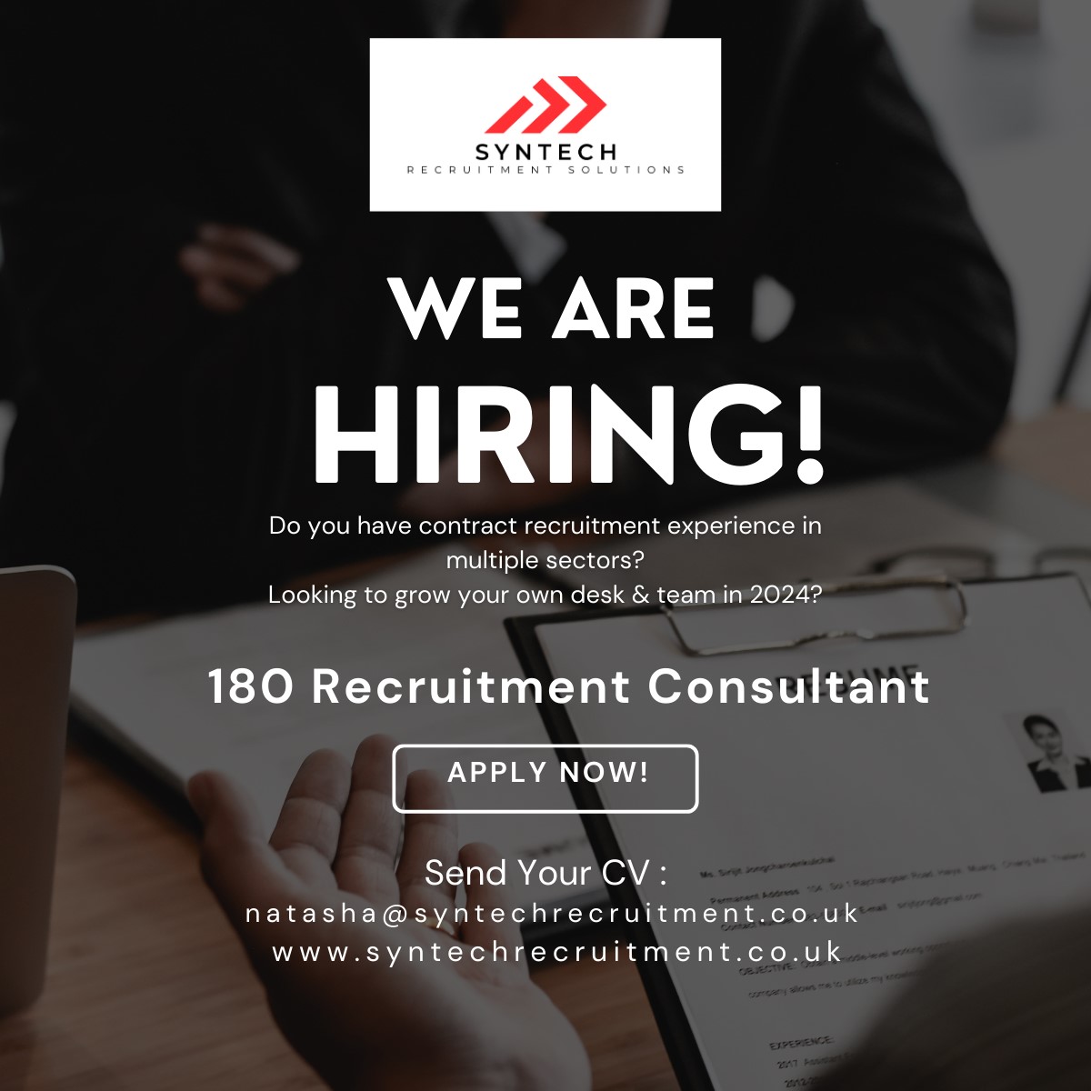 SyntechRec's tweet image. I'm looking for the following individuals to join the Syntech Recruitment Ltd team:

📞 180 Blue Collar Recruitment Consultant
📞 Associate Consultant 
📞 360 Contract/Temp Recruitment Consultant

If you are looking for your next role please get in touch 01276 405870