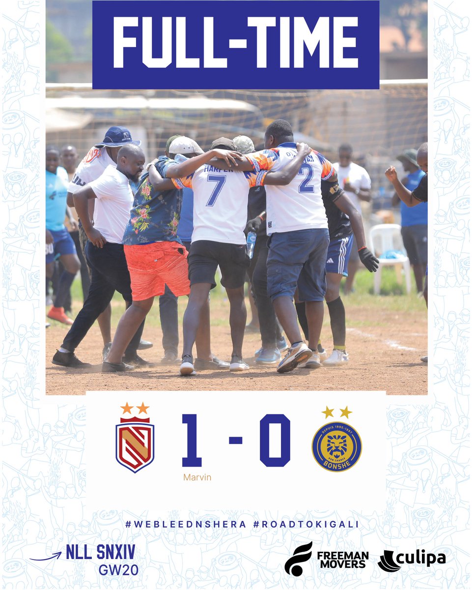 Small Margins. Big Significance 💪

Marvin's late late strike ensured we book a place in our 5th Final in Kigali with a game to spare and go top of the <a href="/ntare_league/">Ntare Lions League</a> table for the first time this season.

#Road2Kigali
#NLLAt10