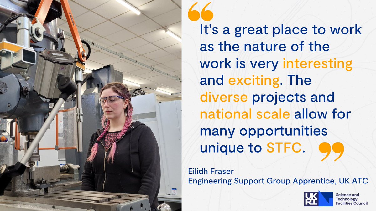 Being an apprentice @UKATC is a great way to development new skills while working on cutting edge #astronomy projects. ⚙️💫 Read our Q&A with Engineering Support Group Apprentice Eilidh to find out more 👉ukatc.stfc.ac.uk/Pages/Apprenti… #NAW2024 #NationalApprenticeshipWeek