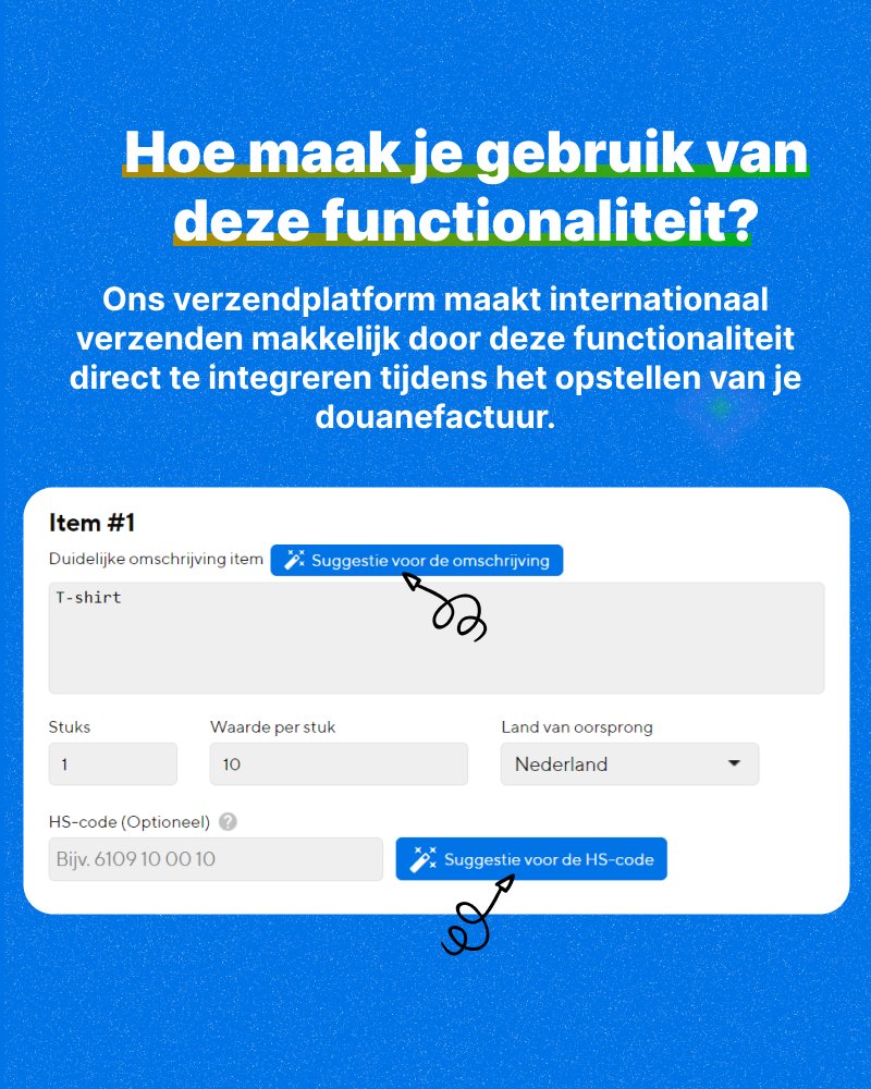 ParcelParcel's tweet image. ParcelParcel zet Artificial Intelligence (AI) in om het verzenden voor jou zo makkelijk mogelijk te maken. Onze handige AI-tools zijn ontworpen om douanevertragingen te minimaliseren, zodat jouw pakketten sneller en zonder zorgen hun bestemming bereiken.