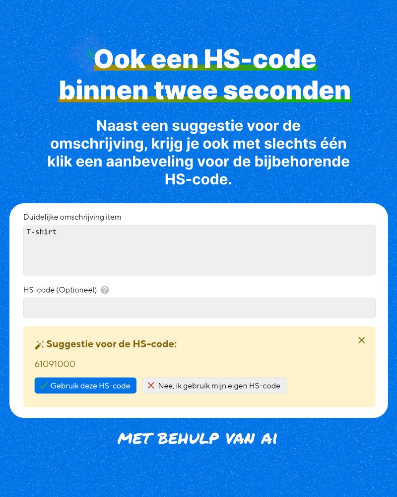 ParcelParcel's tweet image. ParcelParcel zet Artificial Intelligence (AI) in om het verzenden voor jou zo makkelijk mogelijk te maken. Onze handige AI-tools zijn ontworpen om douanevertragingen te minimaliseren, zodat jouw pakketten sneller en zonder zorgen hun bestemming bereiken.