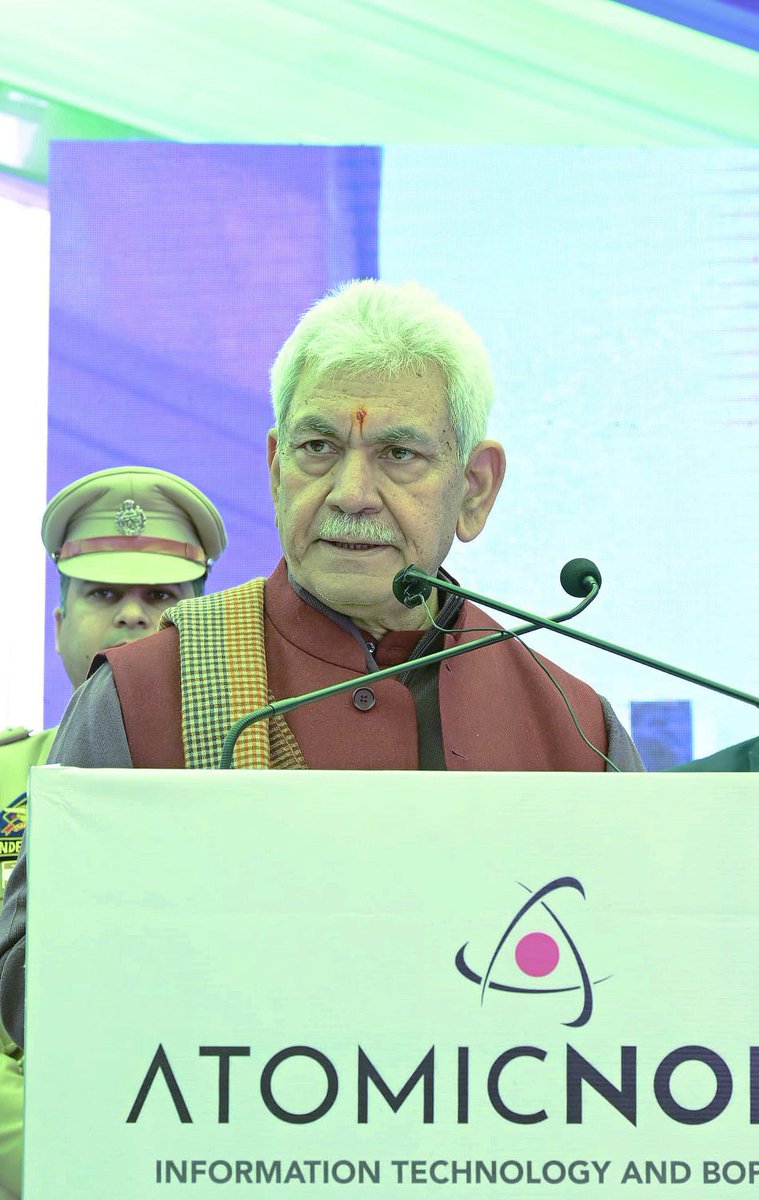 OfficeOfLGJandK's tweet photo. Inaugurated Atomic North Pvt Ltd Complex at Durang Village, Billawar, Kathua earlier today. Atomic North is a leading IT services company with offices in India, Canada, USA, UK and its expansion in rural J&amp;K is a testimony of govt’s commitment to revive the economy of villages. https://t.co/X1YYArpLKW