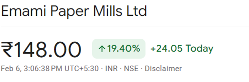 itsurprem's tweet image. #emamipap - Emami Paper Mills Ltd 

Upper Circuit !!