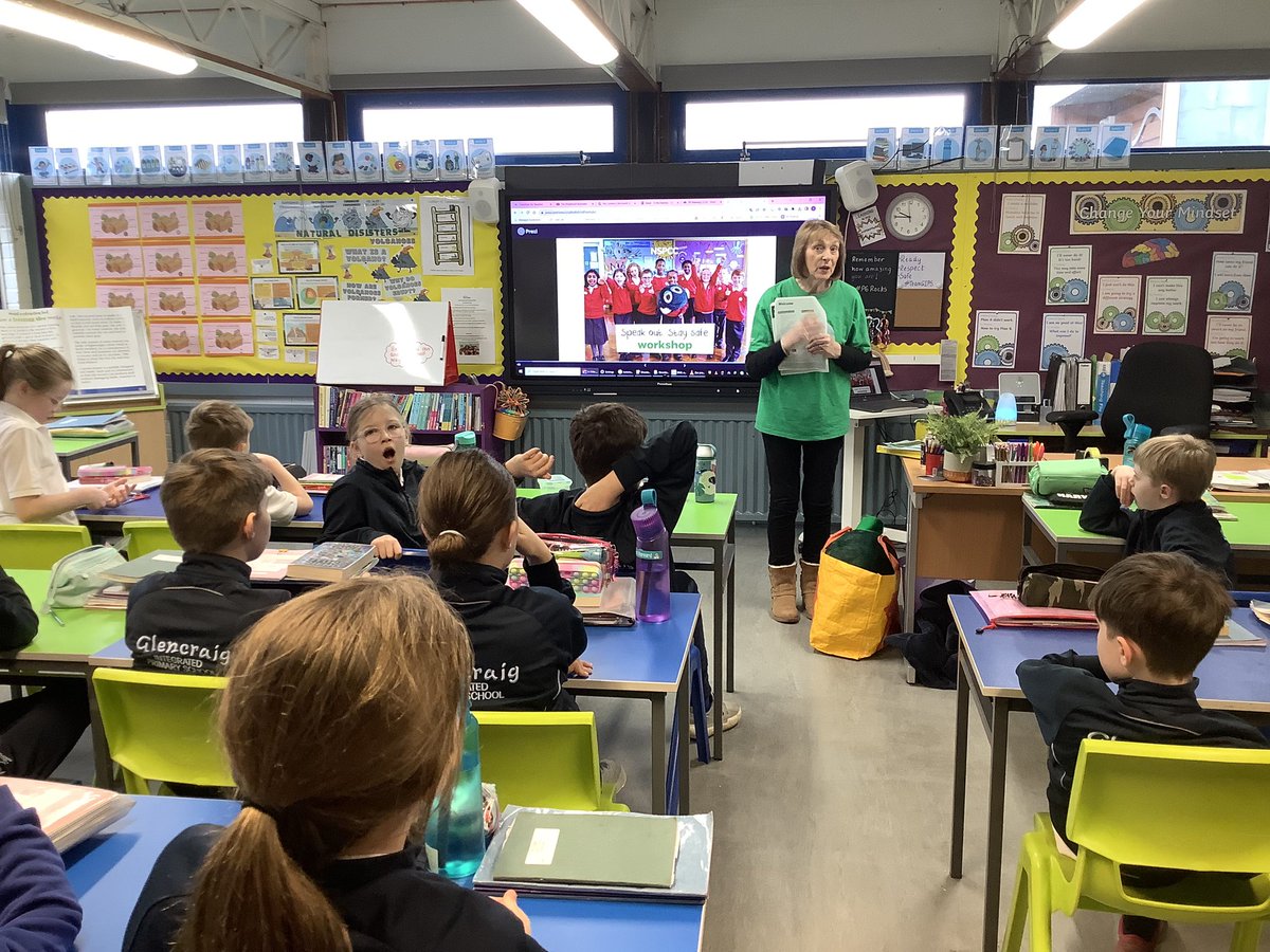 Our P6 pupils took part in the @NSPCCNI Speak out Workshop as part of Children’s Mental Health Week.