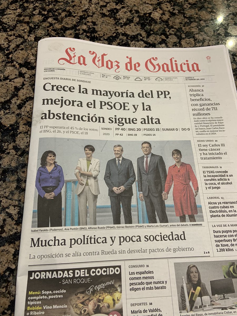 Titular interesado e andando.
Así gaña eleccións calquera 😉 Aínda con todos os atrancos,
#AnaPontonPresidenta