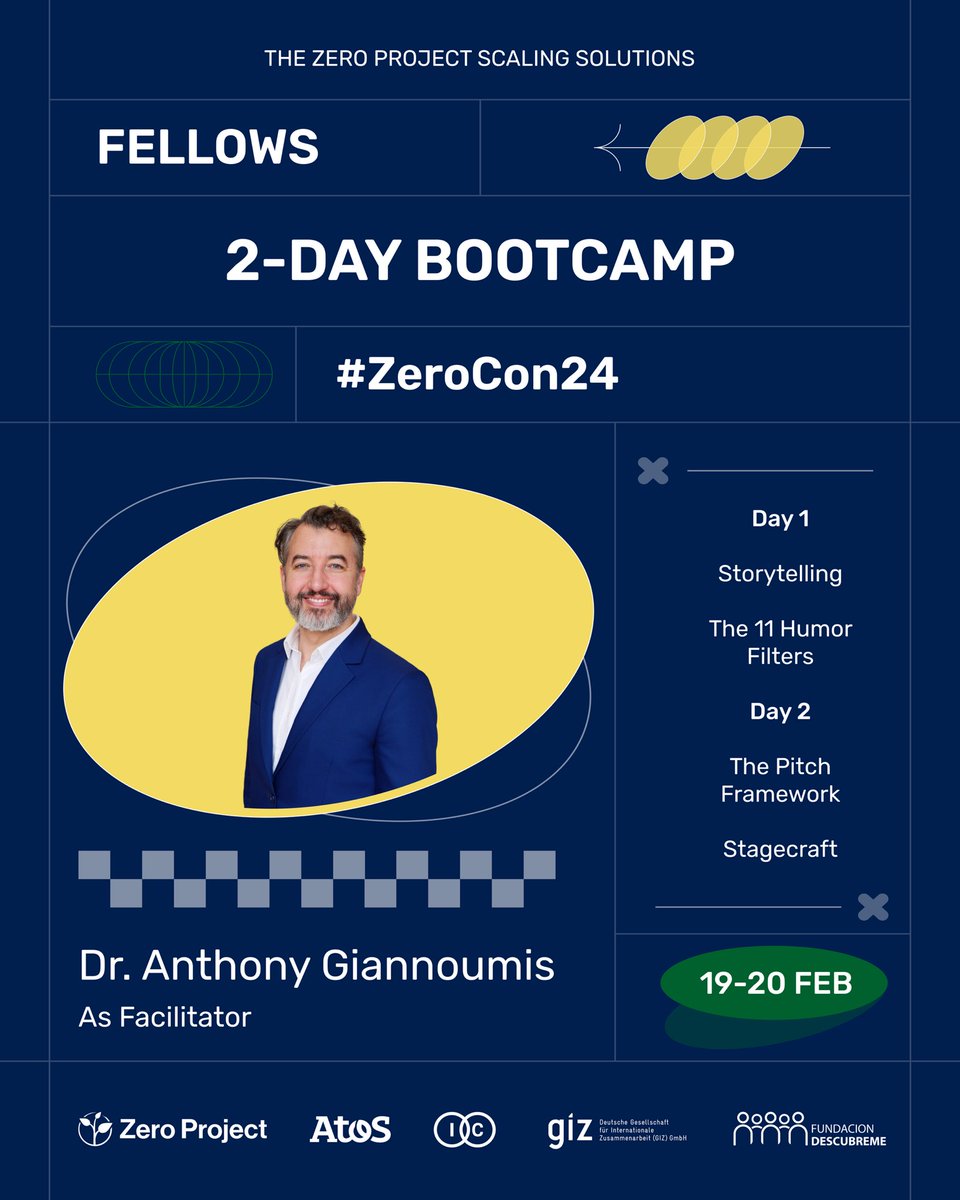 eu_inclusive's tweet photo. We are hosting 2-Day Bootcamp at #ZeroCon24! We will delve into the art of #pitching and #storytelling! 

—
#PitchingMasters #Storytelling #InclusiveCreation #ZeroProject #ZeroBarriers https://t.co/JFy6RRo8vW