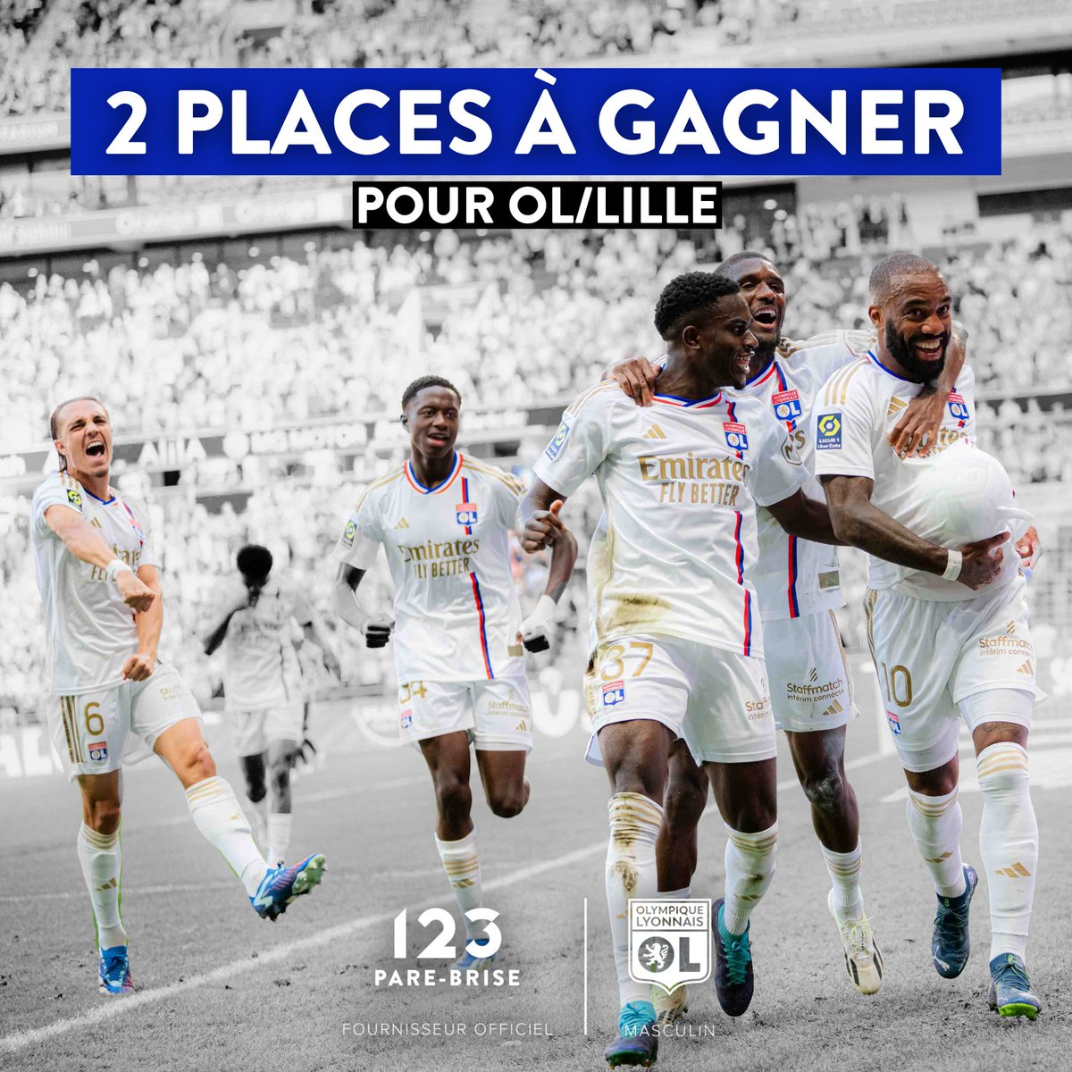 Les Lyonnais, on a un petit quelque chose pour vous ! 2 places à gagner pour #OLLOSC, pour lancer une bonne série après la victoire contre l'#OM 🔴🔵 Pour participer : 1⃣ RT + Follow @123PareBrise 2⃣ Identifie un(e) pote en commentaire Bonne chance à tous 🍀 TAS dans 24h