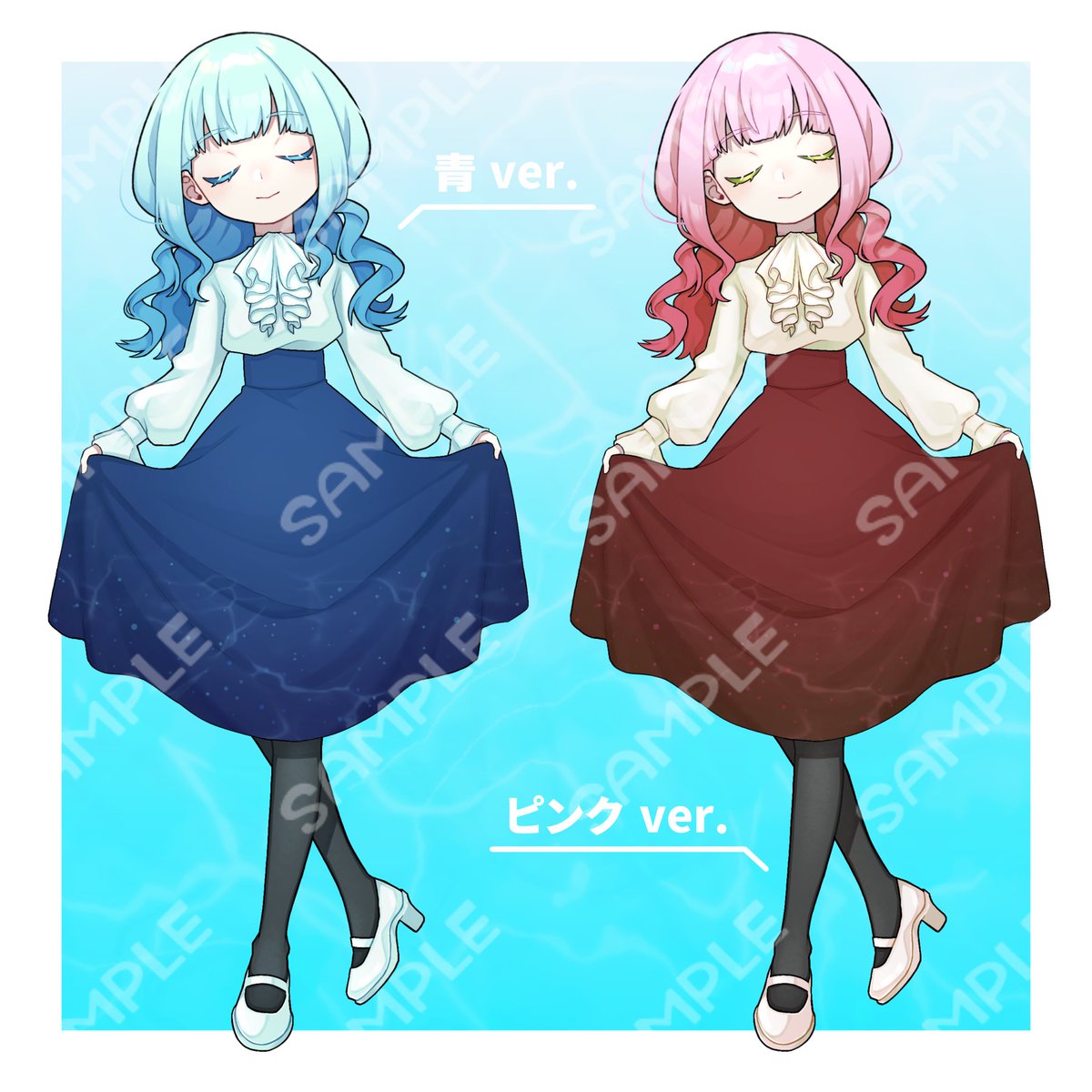 oniko_t's tweet photo. 📢 立ち絵出ましたーーー！！
クラゲみたいな女の子の立ち絵です🪼
擬人化までいかない立ち絵だから使いやすいんじゃないかなと思います。
差分6種でカラバリが青とピンクあります。300円です。
ぜひ買ってね！

#立ち絵素材
#TRPG素材 
https://t.co/N7pDlmqoCg https://t.co/D6xBWb7f66