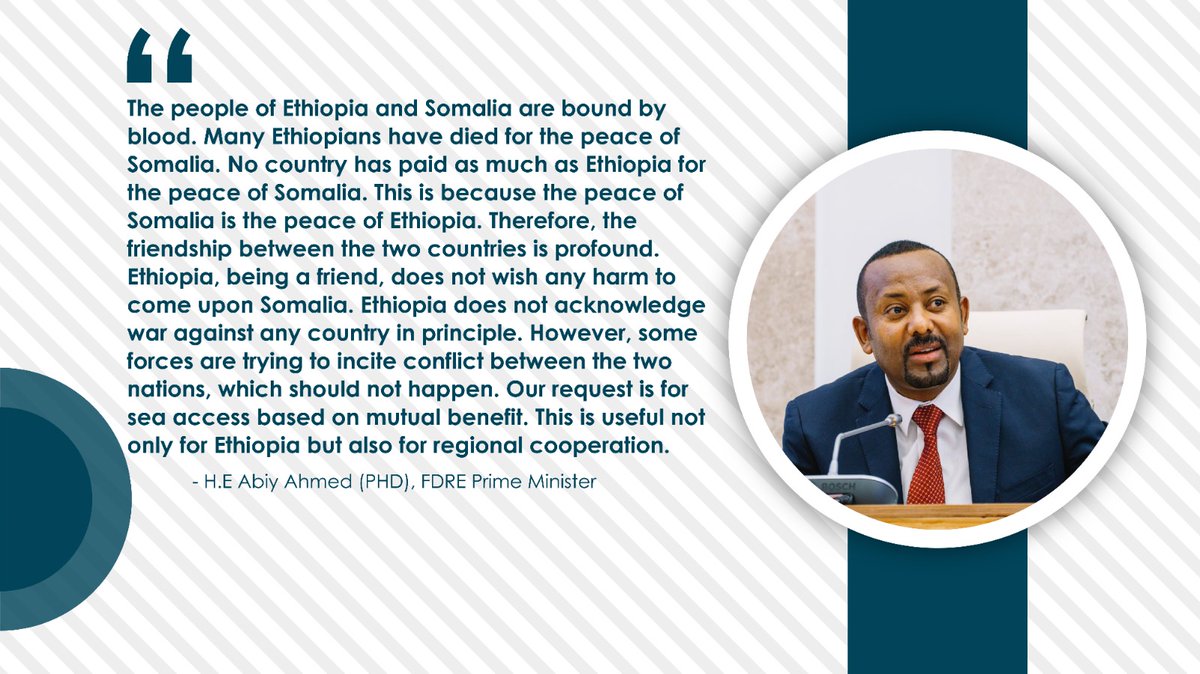 'Ethiopia has no intention of causing harm to Somalia.' #PMAbiyResponds #PMOEthiopia