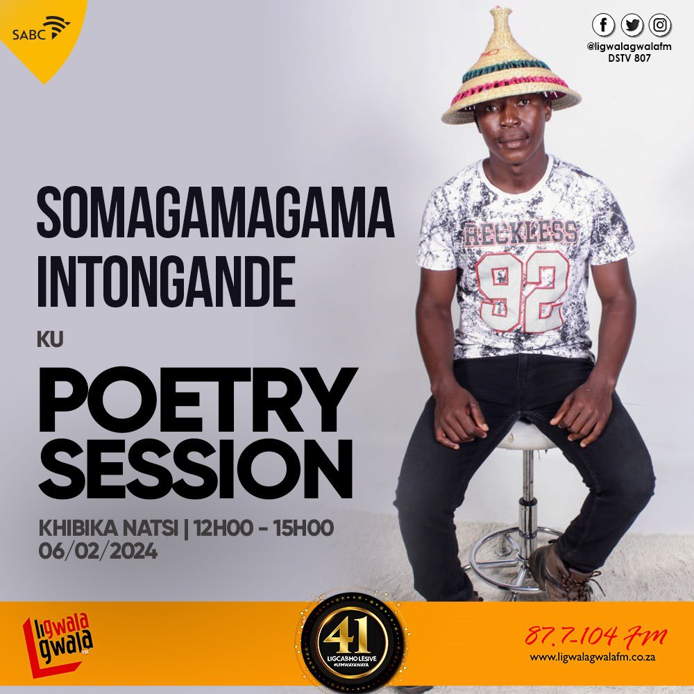 ligwalagwalaFM's tweet photo. #khibikanatsi | #PoetrySession | 12H00-15H00 | 🎙️: @H_Sindane | #LigwalagwalaFM https://t.co/eBYdxv6vDY