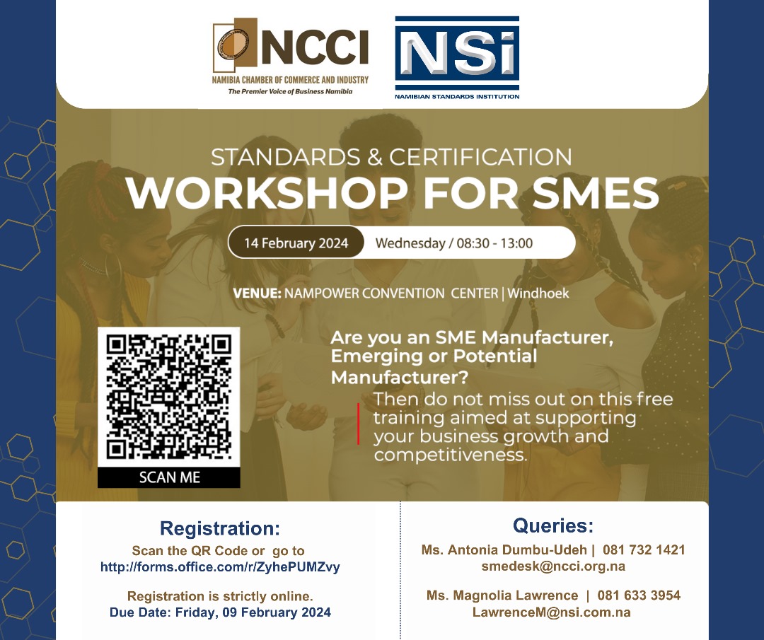 Dear Business Community,Are you a SME Manufacturer, Emerging or Potential Manufacturer,You are hereby invited to a FREE training aimed at supporting your business Growth and Competitiveness:Date:
