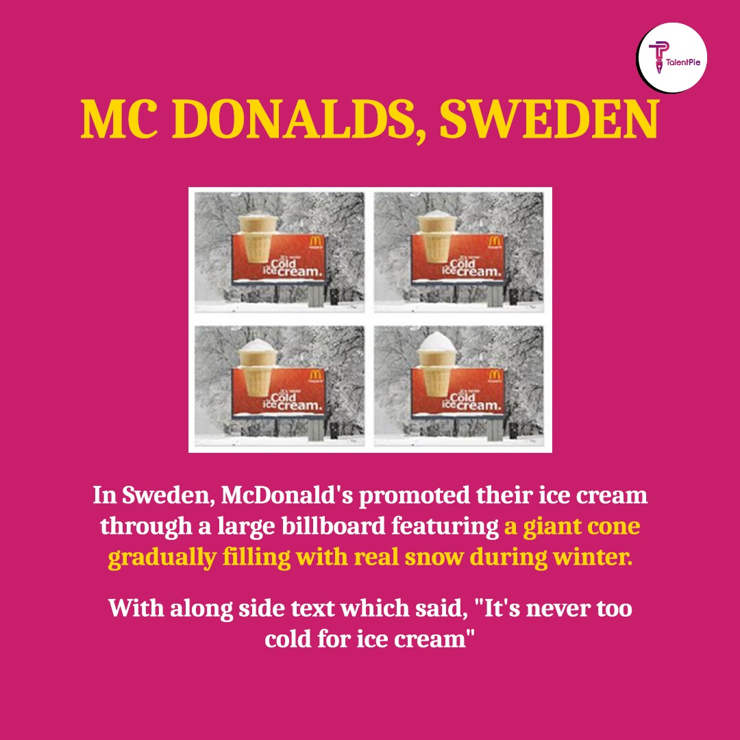 TalentPie's tweet photo. Which one is your favorite?

Follow @talent_pie for more such content.
.
.
#ads #boat #colgate #cleverads #marketing #marketingdigital #MarketingMagic #marketingtips #favicol #mcdonalds #talentpie https://t.co/AX3PFFNYyV