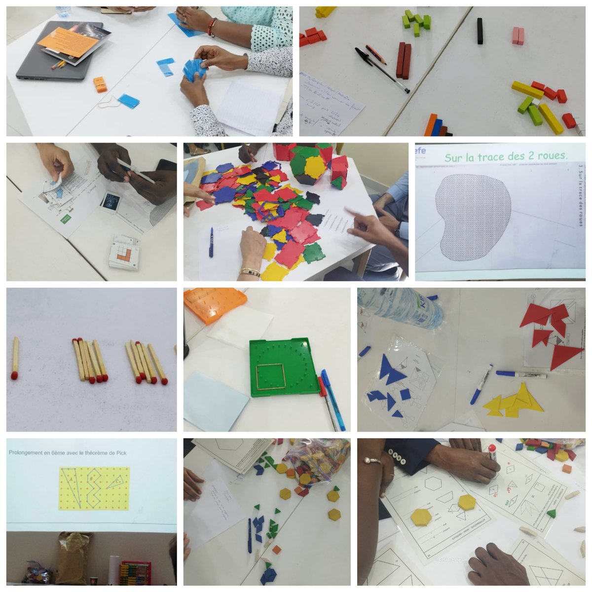 eemcp2mathsZAO's tweet photo. Les 1er et 2 février s'est déroulé le stage "Manipuler pour conceptualiser en maths au cycle 3" à l'EFS Dial Diop de Dakar : engager les élèves dans un processus d'apprentissage efficace. Merci aux stagiaires pour leur engagement actif! @aefe_zao https://t.co/s8RlnwZzUl
