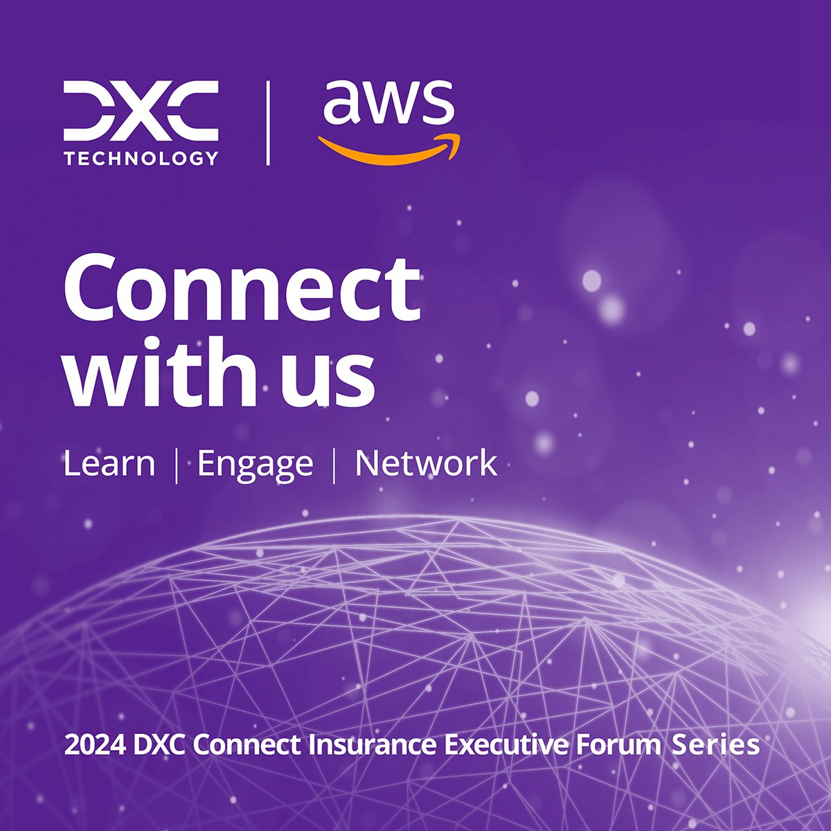 DXCTechnology's tweet image. We are proud to announce @awscloud is now the exclusive community partner of the 2024 #DXCConnect Insurance Executive Forum series to be held in Charleston, Singapore and London. 
Learn more: dxc.to/3vZ2Eim #DXCInsurance #InsuranceAI