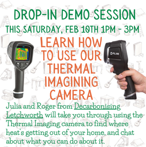 Visit Letchworth Garden Shed, 69 Leys Avenue, SG6 3EF this Saturday, between 13:00 and 15:00 for a demonstration on how to use their Thermal Imaging Camera and advice on how to retain heat in your home.