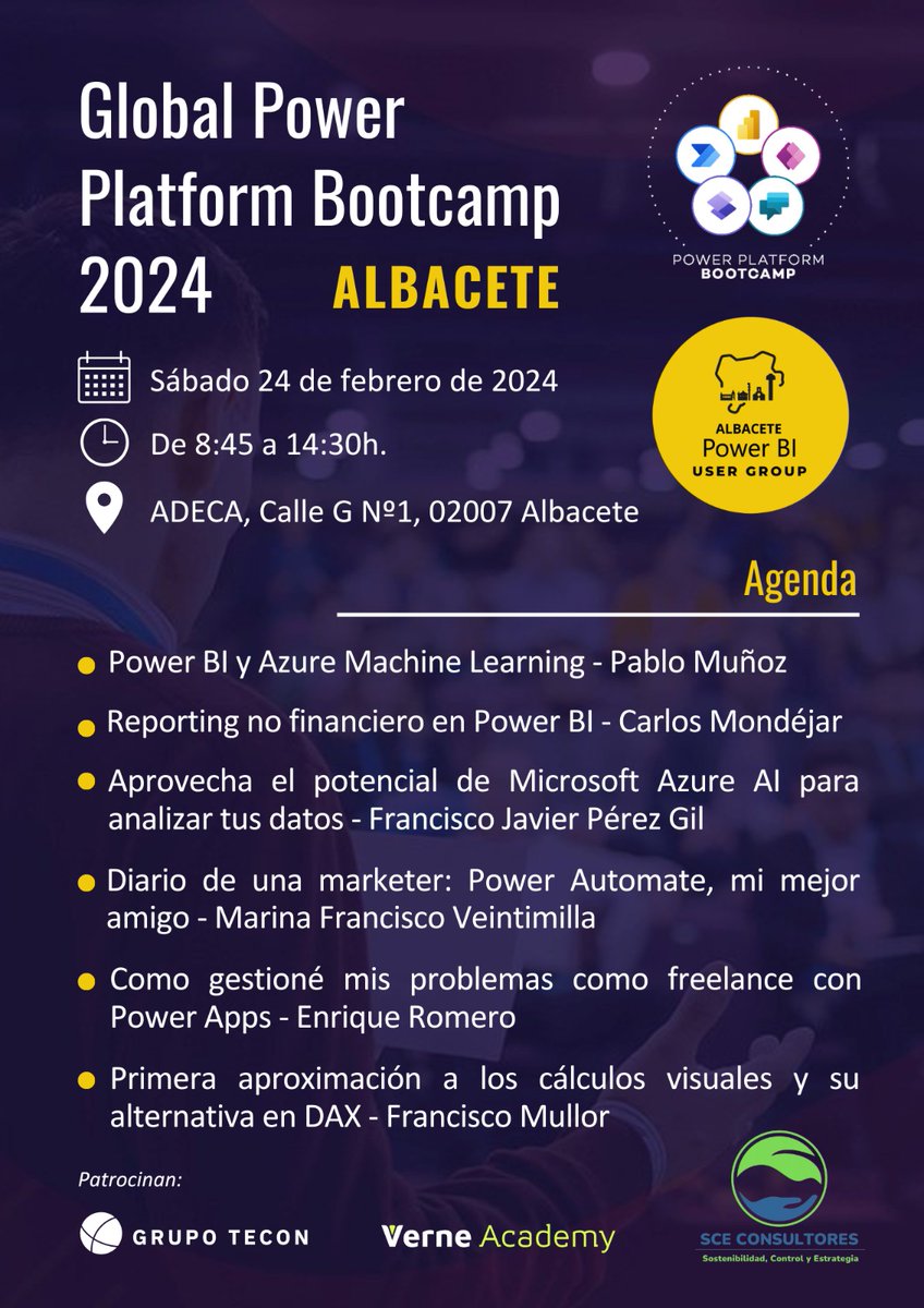 💣 💣 Agenda #globalpowerplatformbootcamp2024 #Albacete 

linkedin.com/posts/raulvinu…

Inscripciones 👇

eventbrite.com/e/entradas-5o-…

#GPPB2024 #somoscomunidad