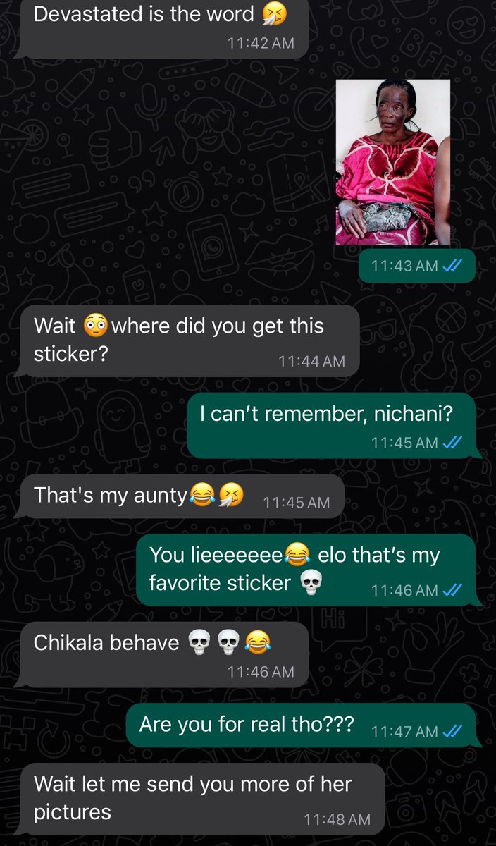 You can be seated, kanshi your mother is a WhatsApp sticker somewhere 🤧