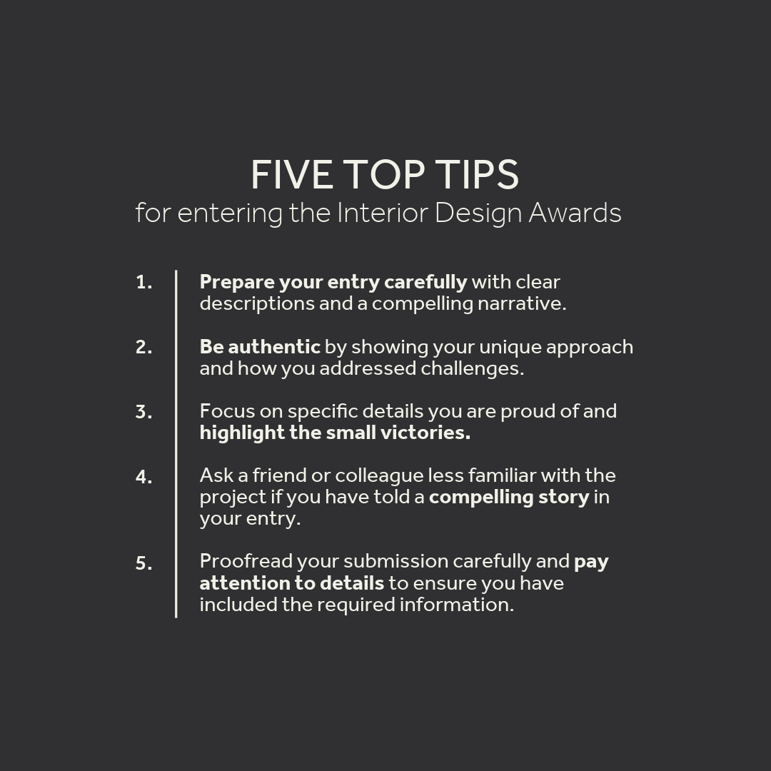 Have you read our 5 top tips for entering the Interior Design Awards? If you're thinking about entering, our top tips will guide you through the process. Read more and submit your entry now to benefit from an early bird discount biid.org.uk/resources/top-…