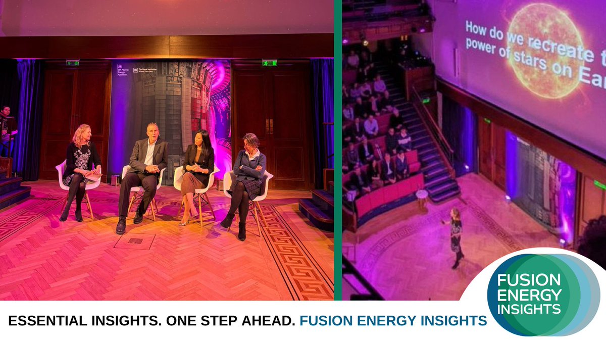 Melanie Windridge had a great evening on Friday at the @Ri_Science at the @UKAEAofficial's event on the latest developments in fusion. Click here to find out more about this exciting, positive event - lnkd.in/eJP22PJS #NuclearFusion #FusionEnergy #EnergyTransition