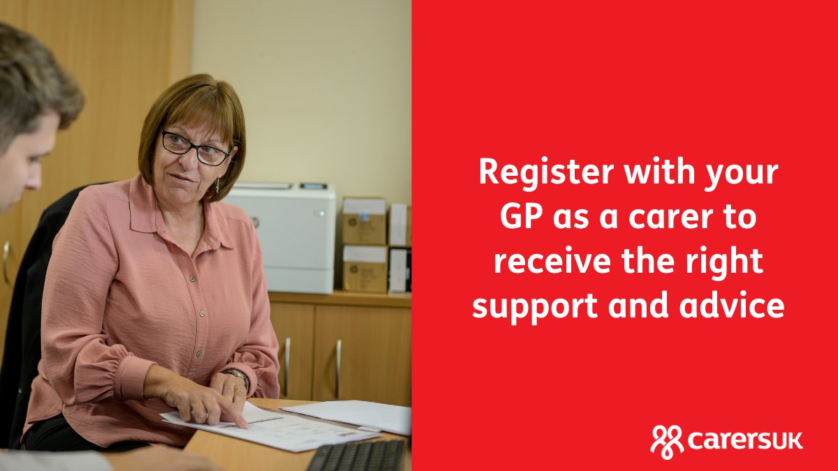 If you’re a carer, it’s important that you let your GP know so they can provide you with support.
It will also help make sure you receive relevant health information and are called forward for vaccinations you are entitled to 🩺

Find out more: carersuk.org/help-and-advic…