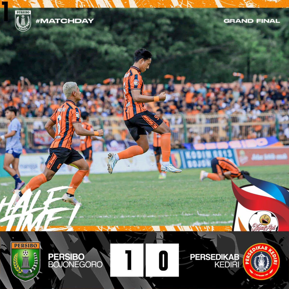 | 𝗛𝗔𝗟𝗙𝗧𝗜𝗠𝗘!

PERSIBO Bojonegoro 1 - 0 Persedikab Kediri
Diego Banowo (pk)

🟠🟠

#persibo #persibobojonegoro #COAD
#laskaranglingdharma #sadabe