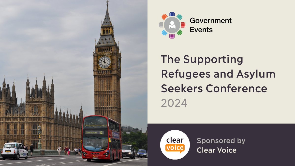 Clear Voice is sponsoring today’s “Supporting Refugees and Asylum Seekers Conference” hosted by @GovtEvents loom.ly/O-oJ-H8 [1/3]