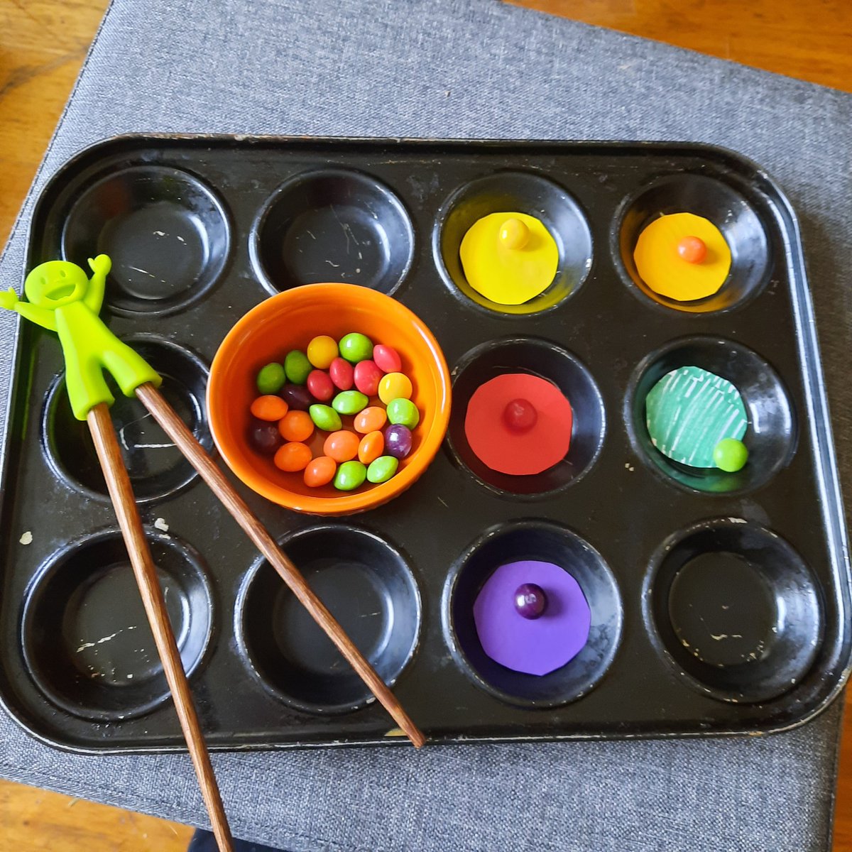 smaychel's tweet photo. Sometimes you have to find ways to make #HomeEd activities more appealing 😅 We are tasting the rainbow today!
I'm definitely finding that our home ed journey with Robin is very different to our journey with Audrey. Anyone else home edding an #intellectuallydisabled kid? https://t.co/BsPkCRtdAs