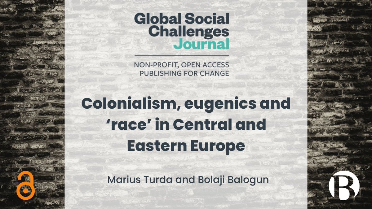 GSC_Journal's tweet photo. Amazing work from @mariusturda and @BobBalogun! Their paper 'Colonialism, #eugenics and 'race' in Central and Eastern Europe' is 1 of our top 5 most downloaded papers of 2023 https://t.co/Z4xec4PTz3 @SheffSocScience #colonialism #whitenessstudies https://t.co/Vky2XiBvwq