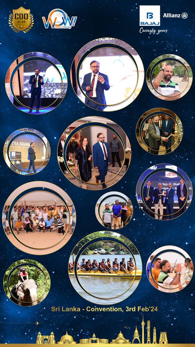 t was truly delightful to commemorate the success of #Wow along with the esteemed members of CDO Club in Sri Lanka. Had great learning and team building activities.Saluating the steadfast spirit, passion &amp; enthusiasm demonstrated by our advisors and the team <a href="/BajajAllianz/">Bajaj Allianz General Insurance</a>