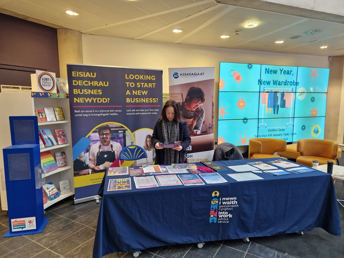 We are in Cardiff Central Library today <a href="/cardiff_hub/">Cardiff Central Library Hub</a> with <a href="/cardiffcouncil/">Cardiff Council</a> for a drop-in session. Come visit us to learn more about the training, advice, mentorship and interest-free finance ACF offers. We're here until 1pm ☝️

#entrepreneurship #business #economicequality