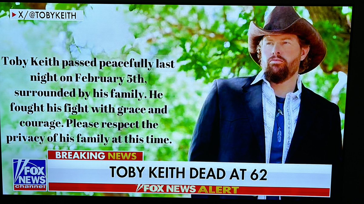 trethack24's tweet photo. ๐จBREAKING NEWS๐จ
@tobykeithโฆ Dead at 62โฆ๐ญ๐ญ๐ญ
NOOOOO!!!!!๐๐๐๐
Iโm SOOO HEARTBROKEN!!!๐ข๐ข๐ข
Yโall have NO CLUE, what this man has gotten me throughโฆ
Go rest now, Big Dogโฆ We got it from hereโฆ๐ญ๐ญ๐ญ #RIPT https://t.co/KVWpMJ1bKO