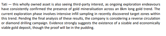 that_stocks_guy's tweet image. #POW #TATI 

These were my thoughts on Tati in December - good to see the progress today and a mention of early stage mining particularly encouraging.

As Jim Carrey would say: B-E-A-UTIFUL