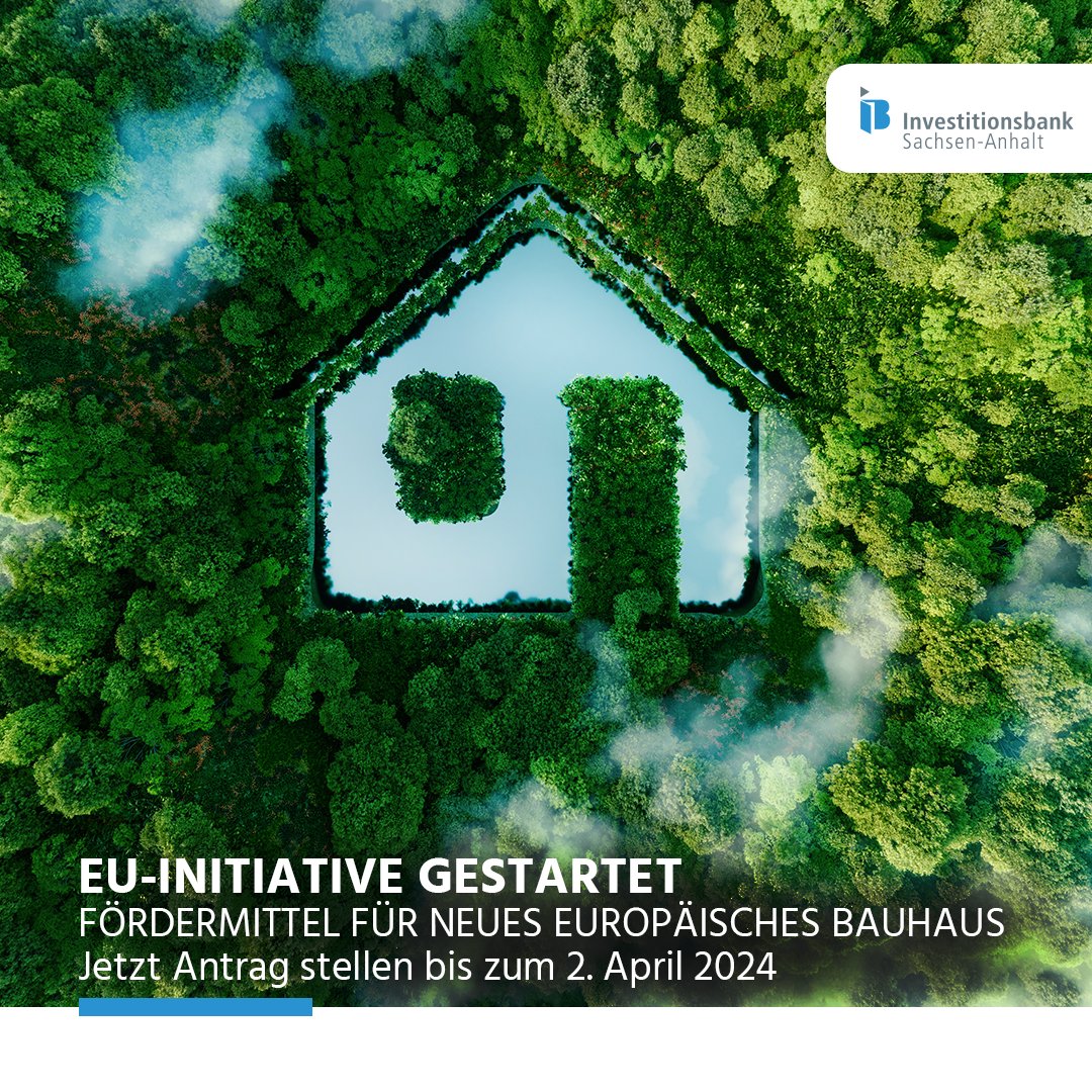 🏡#SachsenAnhalt startet voller Energie in die #NEBInitiative! Ziel: Nachhaltige, bezahlbare &amp; klimagerechte Entwicklung unserer Städte im Kohleausstieg. 

Mehr Infos zur Antragsstellung👉tinyurl.com/2dhrnxwx
#NEB #Nachhaltigkeit #moderndenken #ib_lsa #Förderbank