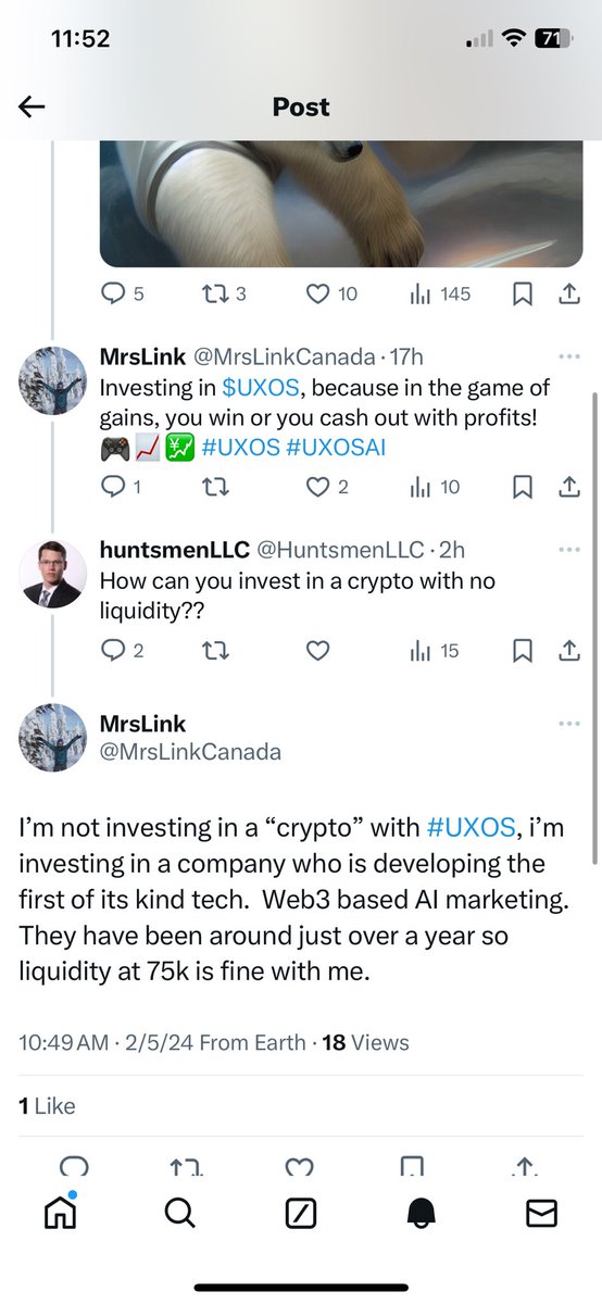 HuntsmenLLC's tweet photo. Watch out for a shiller. Profile for scam cryptos. When I asked her a question on a crypto she was shilling her answer is in the picture down below https://t.co/bdZvsvmgPl