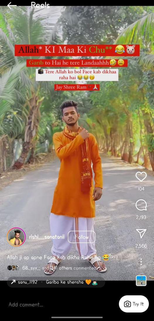 mrsohail_15's tweet photo. Hello @GujaratPolice 
@dgpgujarat 
Rishi rajput from gujrat who openly abusing our Allah سُبْحَانَهُ وَتَعَالَى &amp; prophet Muhammad  ﷺ and try to create  riots there
 Please take Immediate action against Rishi rajput and arrest him

Law's are equal for everyone https://t.co/3g5QYPF1FK