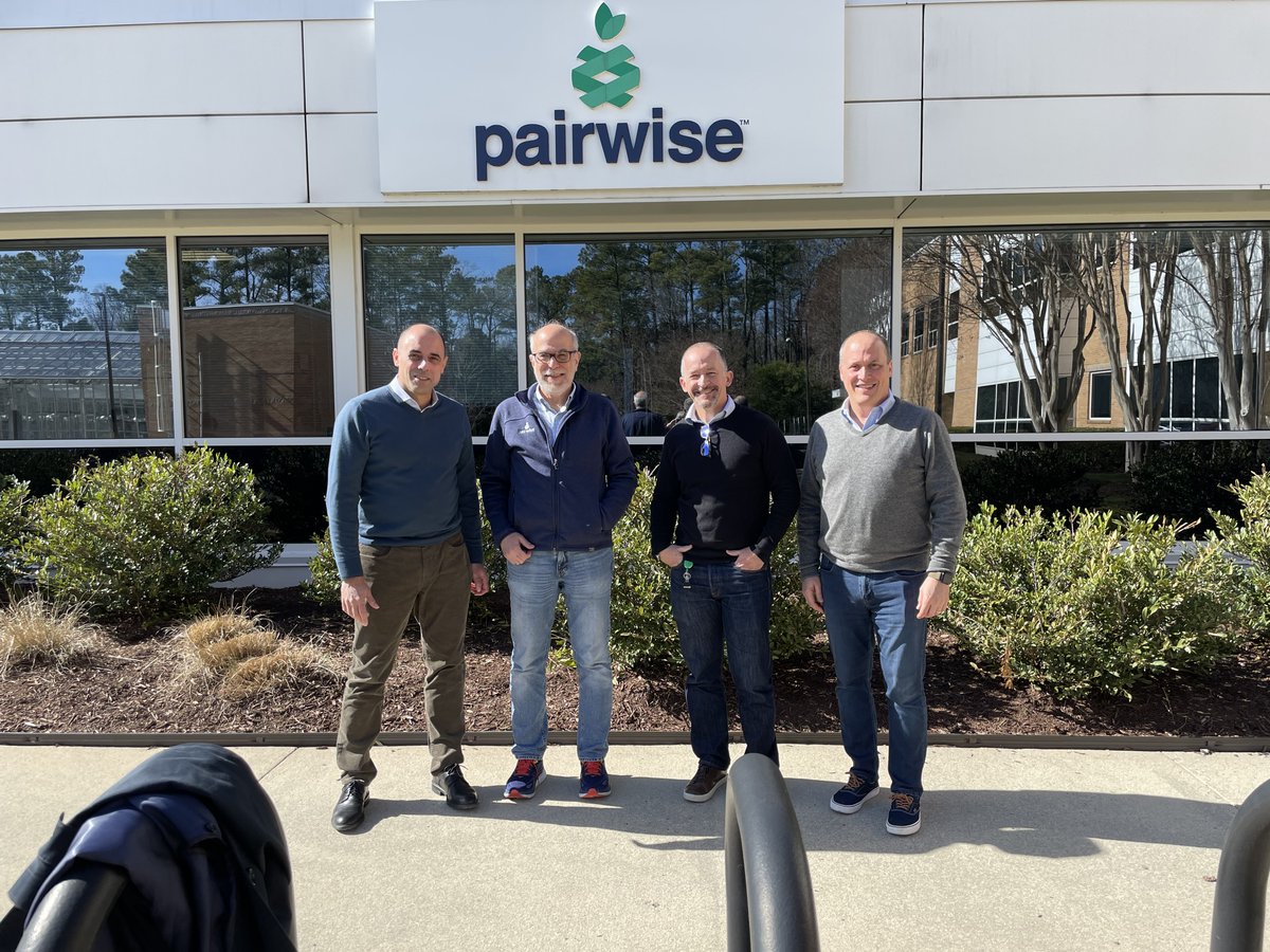 Great day at the Research Triangle visiting <a href="/PairwisePL/">Pairwise</a> - very impressive to see the strengths of their approach to innovation that leverage recent advances in #geneediting techniques, computational biology and their knowledge of the food system.