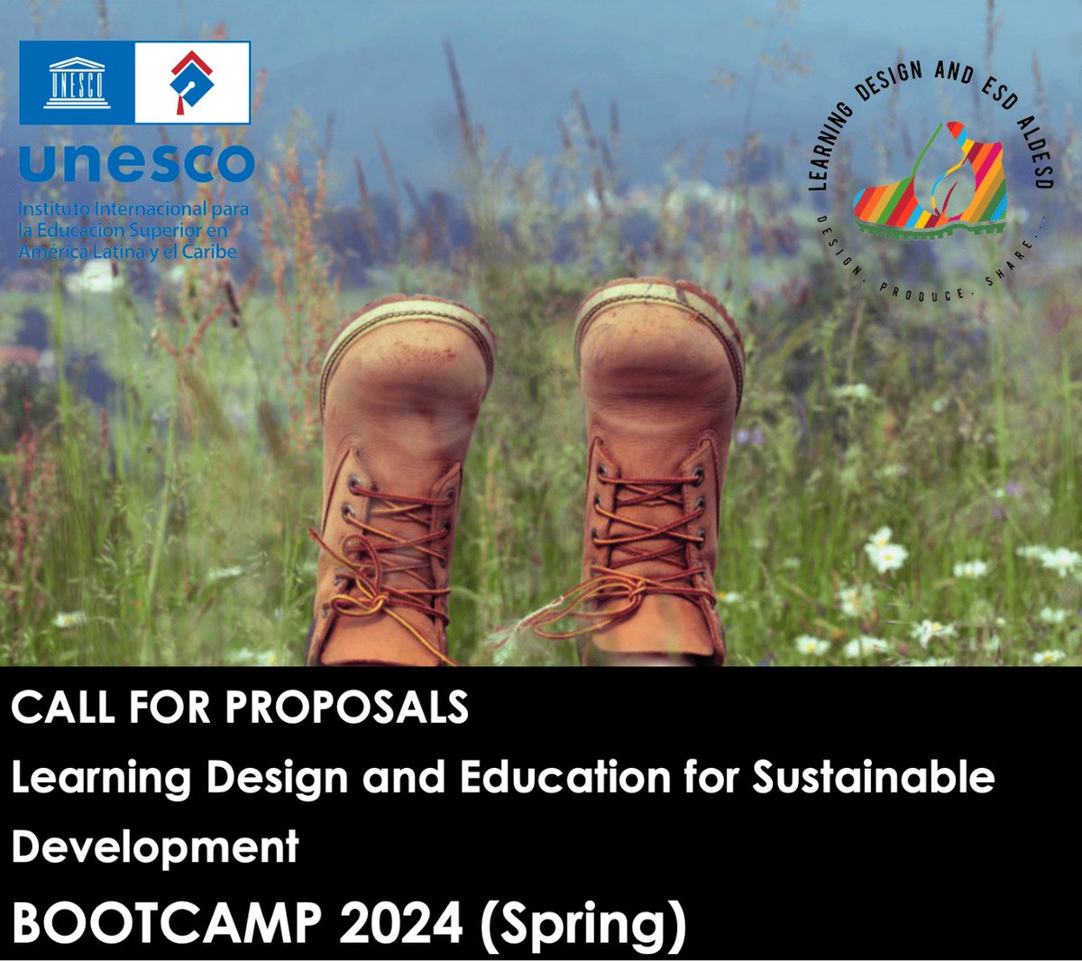 ALDESD - Association for Learning Design & ESD (@aldesd_cic) on Twitter photo ⏳ REMINDER: Spring Bootcamp Call 2024 is closing soon! 🌱 Ready to level up in Learning Design & ESD? Deadline: 15 Mar '24. In partnership with @UNESCO_IESALC, we're shaping futures. Apply now 👉 aldesd.org/apply-now/
#LearnForOurPlanet #SDG <a href="/unesco_iesalc/">UNESCO IESALC #EducaciónSuperior #HigherEducation</a> #GreeningEducation ⏳ REMINDER: Spring Bootcamp Call 2024 is closing soon! 🌱 Ready to level up in Learning Design & ESD? Deadline: 15 Mar '24. In partnership with @UNESCO_IESALC, we're shaping futures. Apply now 👉 aldesd.org/apply-now/
#LearnForOurPlanet #SDG <a href="/unesco_iesalc/">UNESCO IESALC #EducaciónSuperior #HigherEducation</a> #GreeningEducation