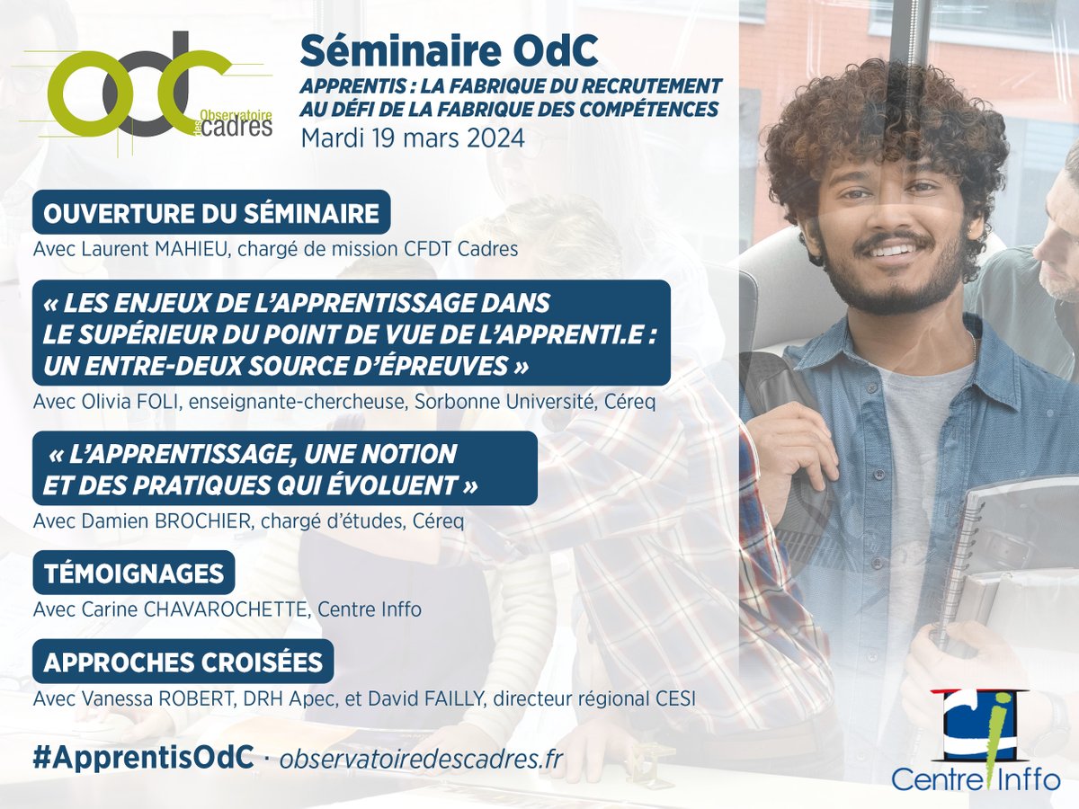 Obs_des_Cadres's tweet photo. 👀 #ApprentisOdC : 𝐃𝐄𝐌𝐀𝐍𝐃𝐄𝐙 𝐋𝐄 𝐏𝐑𝐎𝐆𝐑𝐀𝐌𝐌𝐄 ! 👇

📅 Mardi 19 mars  (9h30-12h15)
📍 Paris - Musée social
ℹ️ Infos 👉 https://t.co/gdvVxD4aVB

✍️ Je m'inscris ➡ https://t.co/gZutSbruI5 https://t.co/zjJj2XMJPJ