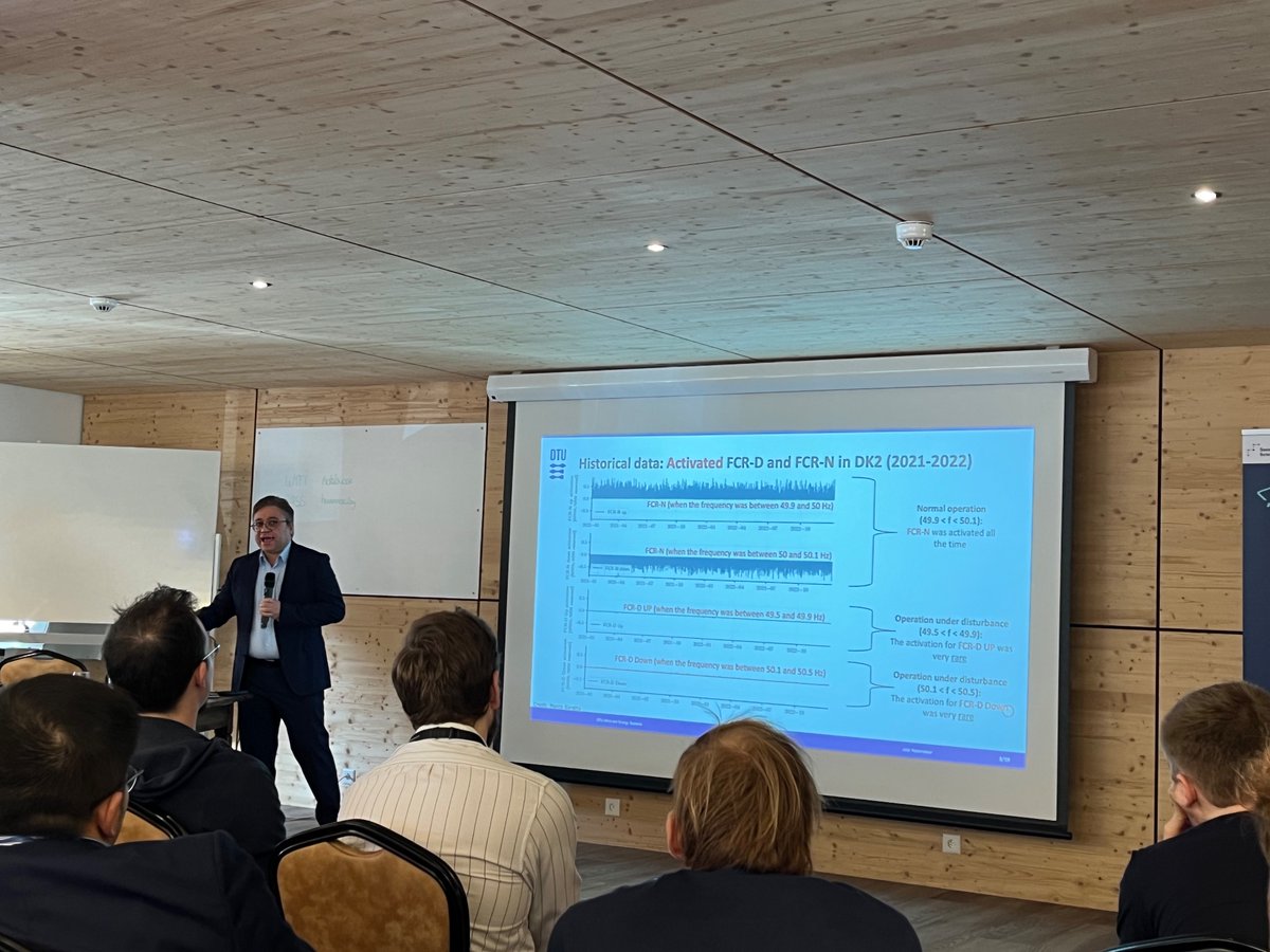 ChamperyPower's tweet photo. @JalalKazempour discussing the Nordic FRR-D data which comes at a multi-million (billion) annual price tag https://t.co/0XA32L3id4