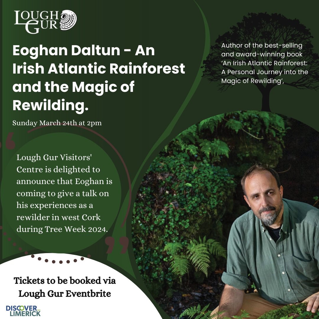 Tree Week 2024 Lough Gur welcomes Eoghan Daltun. For more information and to book your tickets follow the link below 👇🏻 tinyurl.com/ffydjjav #treeweek2024