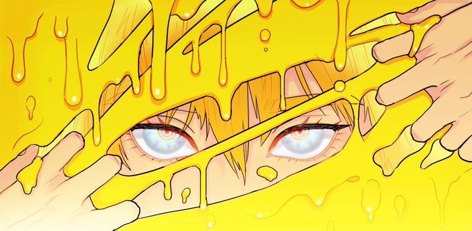 「hair between eyes yellow theme」 illustration images(Latest)