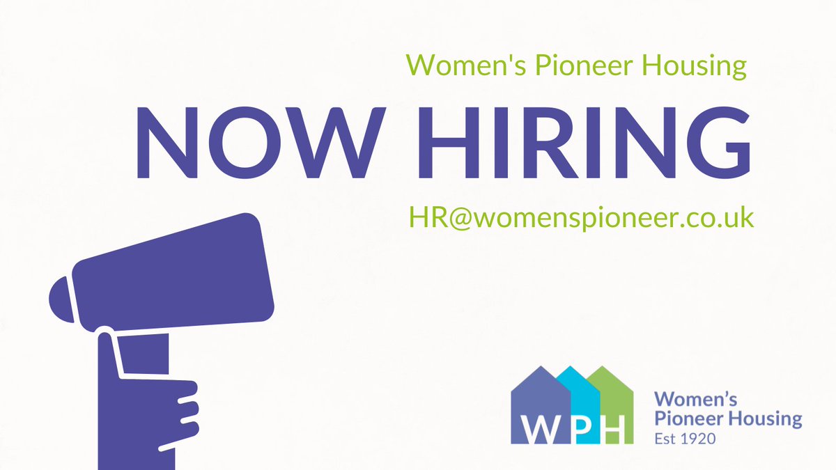 We are #hiring!  

WPH is Looking for a Tenancy Sustainment &amp; Safeguarding Manager to oversee our Older Women’s Housing Service.  

🗓️Closing Date: midnight Sunday 18th of February 
  
Apply now👉 womenspioneer.co.uk/tenancy-sustai…

#Recruitment #JobVacancy #Jobs