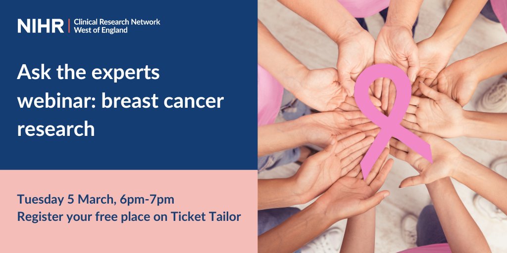 Join us for a free breast cancer research webinar on Tuesday 5 March, 6-7pm 🗓️ Come along and ask questions to a medical oncologist and 2 women who have taken part in breast cancer research 🩷 Sign up today: tickettailor.com/events/clinica…