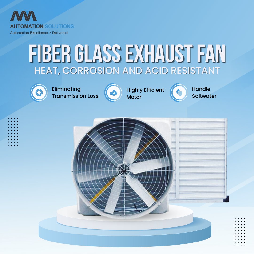 Clear the air like a champ with fiberglass exhaust fans!  These fans are the top choice for tough environments that demand strength and moisture protection. #CleanAir #CorrosionResistance #FiberglassFans #IndustrialFans