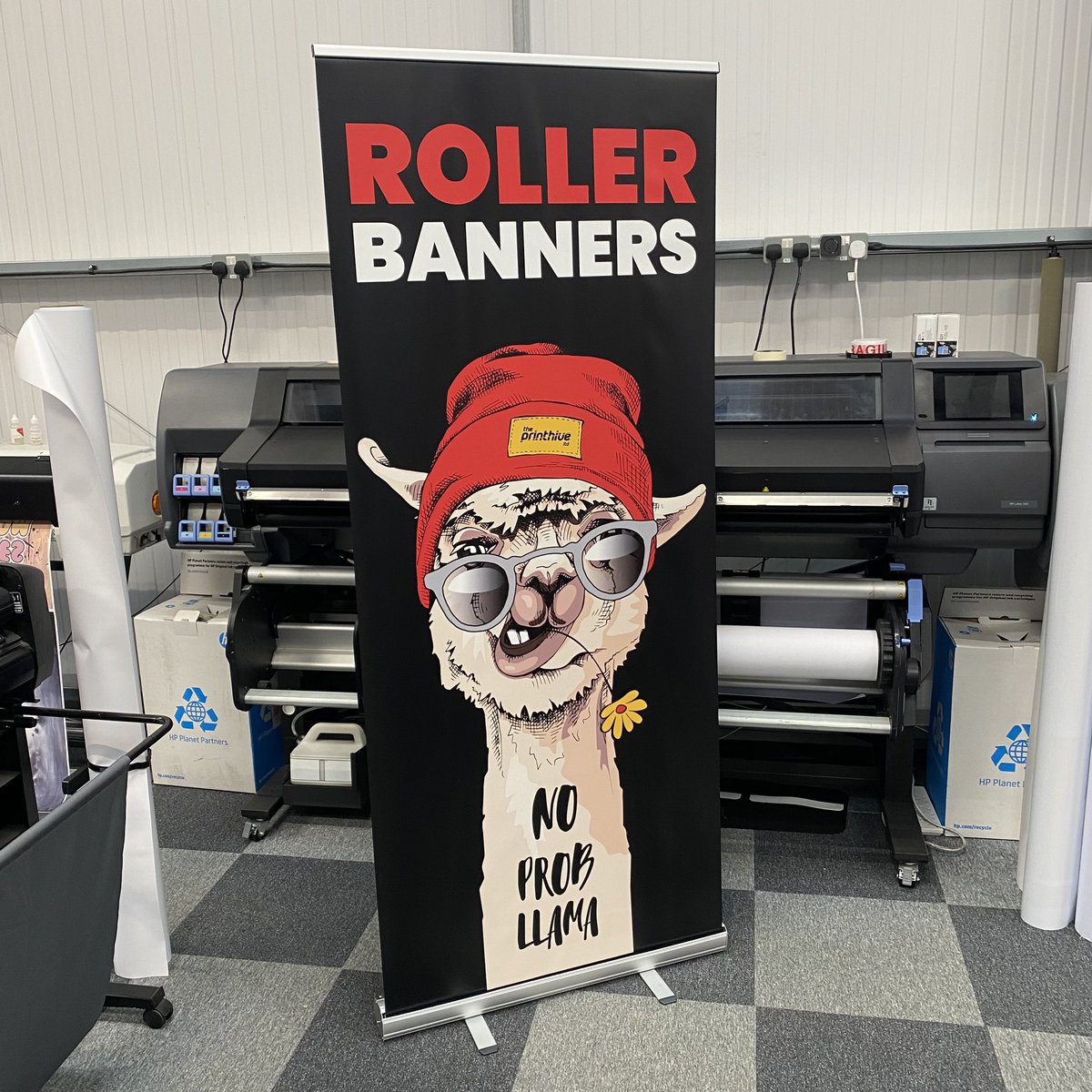 A few completed roller banners! #rollerbanners #pullupbanners #exhibitiondisplays #largeformatprinting #theprinthive