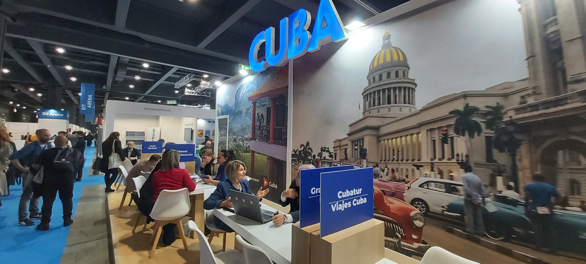 AiciCuba's tweet photo. Florana  Menéndez CEO de la Sol&amp;Med Eventos presente en la BIT de Milán 2024... https://t.co/dFB0HfTTl9