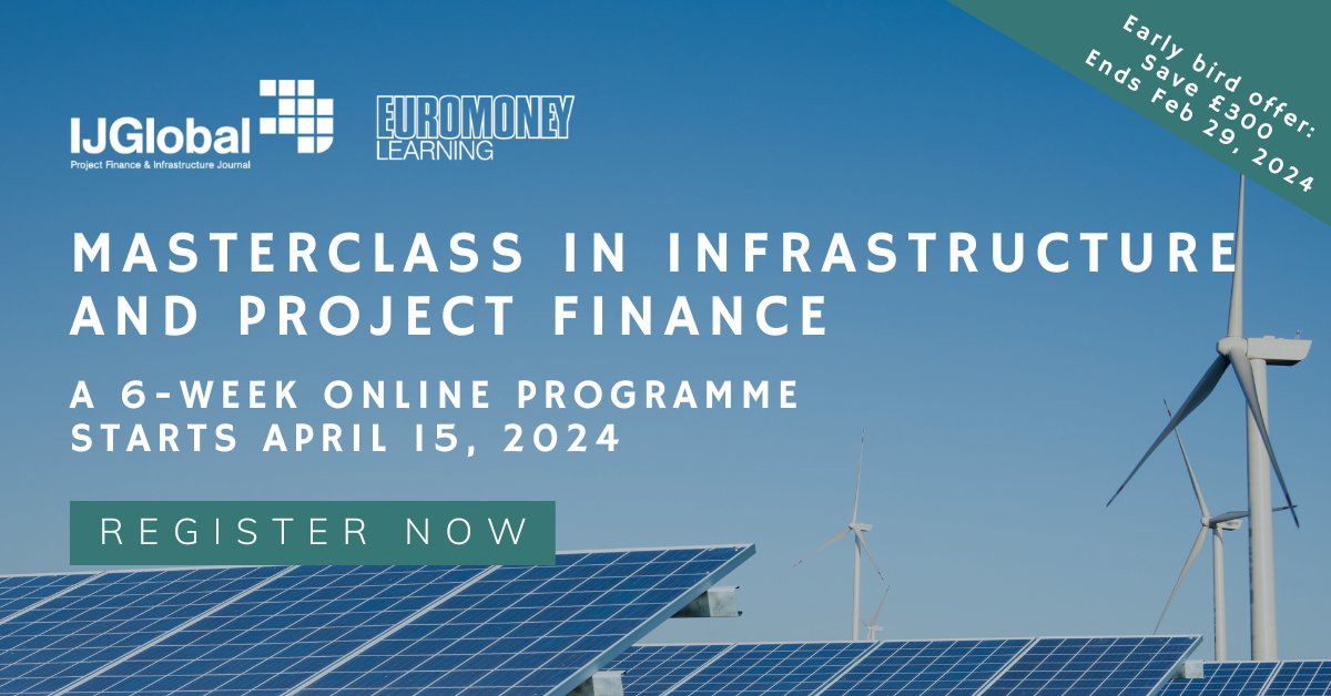 Seeking to enhance your skillset and approach project financings with increased confidence? Join the Masterclass in #Infrastructure and #ProjectFinance to gain technical expertise &amp; behavioral skills to excel in project selection, development and delivery: spr.ly/6019p4Rc9